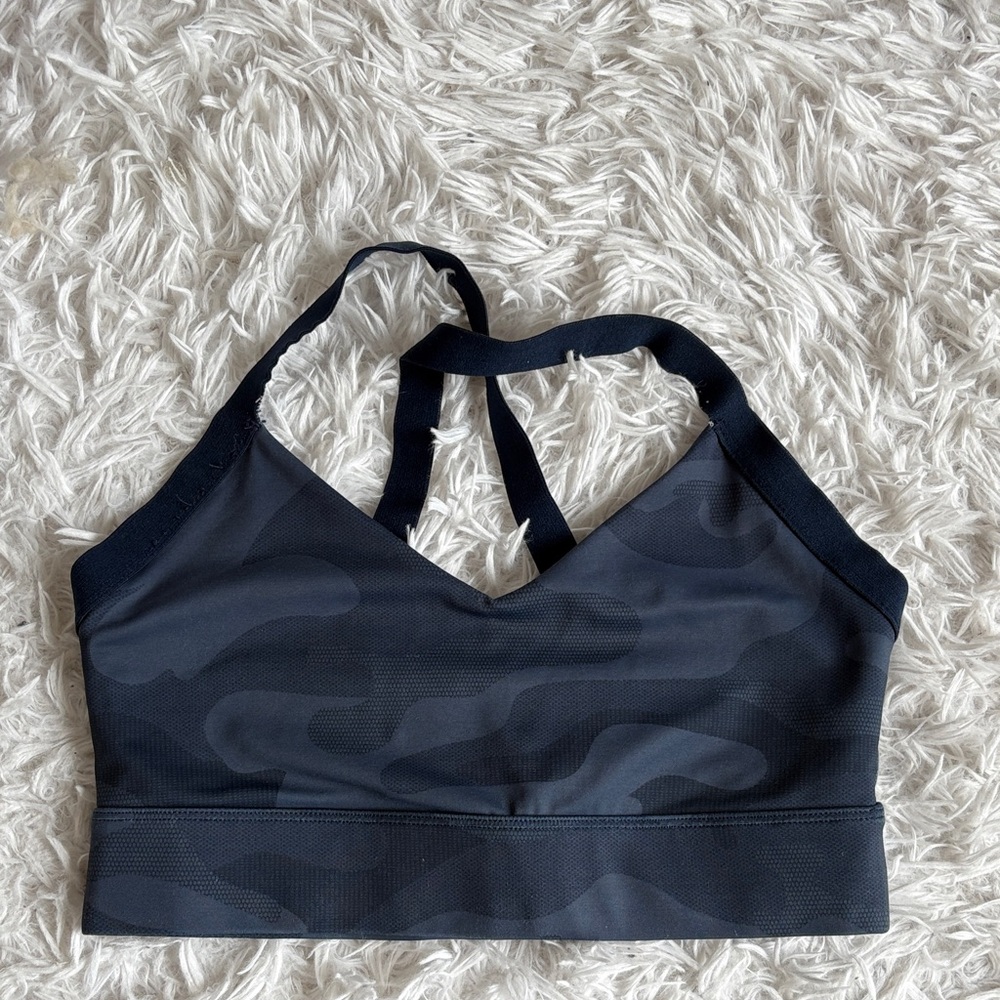 Women's Navy Camouflage Sports Bra